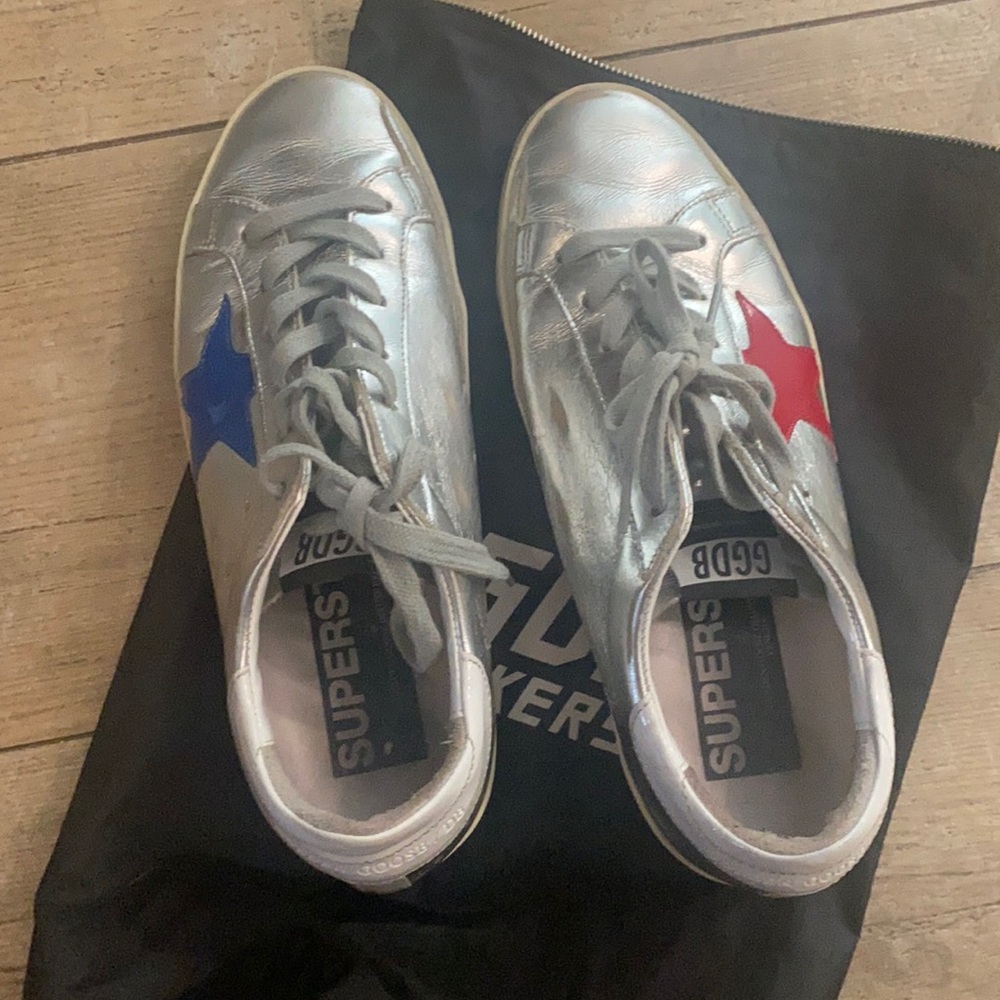 Golden Goode Metallic Superstars size 37